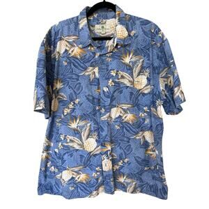 Island Shores Men's 100% Cotton Hawaiian Shirt Size XXL Pineapples Vacation